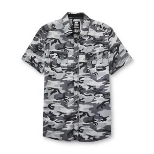 Route 66   Mens Button Front Shirt   Camouflage