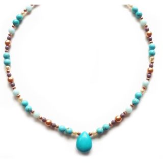 Every Morning Design Turquoise Pastel Colors Necklace   15342924