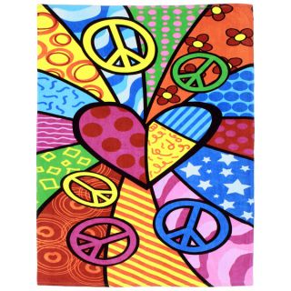 Peace Heart Beach Towel for Two   16255527   Shopping