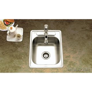 Houzer Hospitality Topmount 17 x 22 x 6.5 inch Large Bar/ Prep Sink
