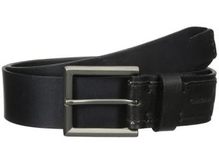 Calvin Klein 38mm Flat Strap Smooth Matte Leather/Harness Buckle Black