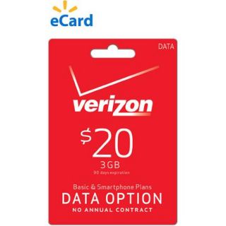 Verizon Data Add On $20 Card 