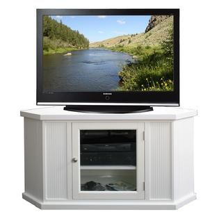 Leick Riley Holliday 46 Corner TV Stand   White   Furniture