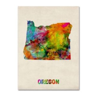 Trademark Fine Art 24 in. x 32 in. Oregon Map Canvas Art MT0332 C2432GG