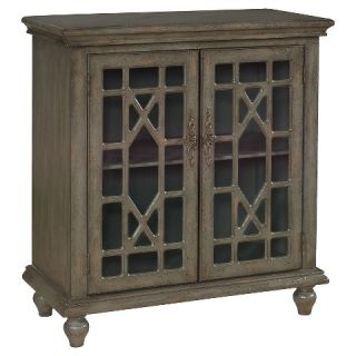 Storage Cabinet Two Door Cutout Natural  Christopher Knight Home