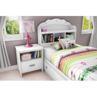 South Shore  Tiara Collection Twin 39 inch Bookcase Headboard Pure