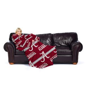 NCAA Alabama Crimson Tide 48x71 Adult Comfy Throw Blanket with Sleeves