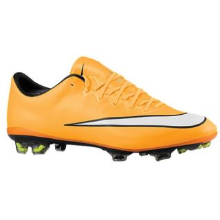 Nike Mercurial Vapor X FG   Mens   Soccer   Shoes   White/Volt/Total Orange/Black