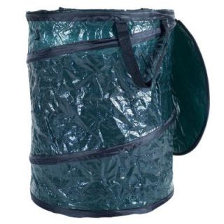 Texsport 16 gal. Green Collapsible Utility Bin Trash Can with Lid 75 11120