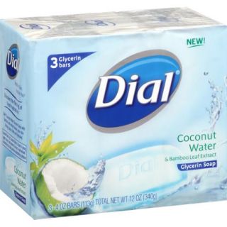 Dial Coconut Water Glycerin Soap, 4 oz, 3 count