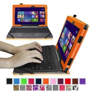 Fintie Folio Leather Case Cover For ASUS Transformer Book T100 Window 8.1 Tablet, Orange