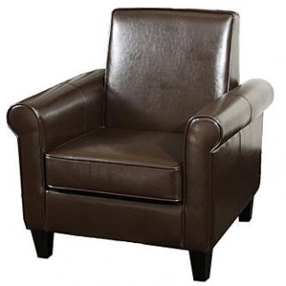 Freemont Chocolate Brown Club Chair   Home   Furniture   Living Room