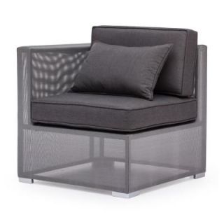 ZUO Clear Water Bay Corner Chair with Gray Cushion 703080