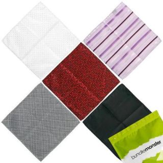 BMC Mens 5 pc Mixed Pattern Design Fabric Handkerchief Pocket Squares   Set 1