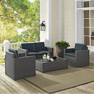 Brayden Studio Palm Harbor 4 Piece Deep Seating Group with Cushions