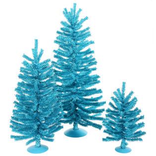 Vickerman 12/18/24 Sky Blue Mini Tree Set 391T   Seasonal