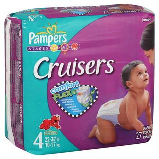 Pampers Cruisers Diapers, Size 5 (27+ lb), Sesame Street, 72 diapers