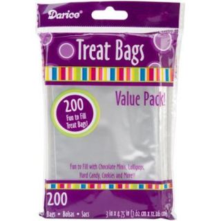 3'' x 4.75'' Clear Treat Bags, 200 Pack