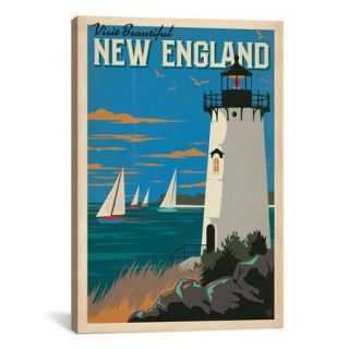 iCanvasArt 'New England' by Anderson Design Group Vintage Advertisement on Canvas