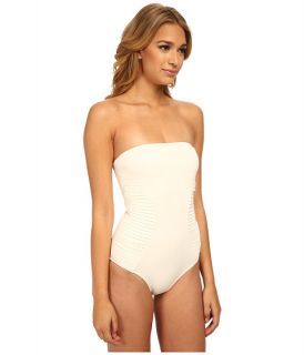 Vince Camuto Key West Style Pleated Bandeau Maillot w/ Removable Soft Cups & Strap