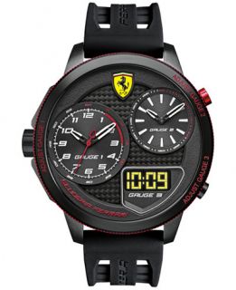 Scuderia Ferrari Mens Analog Digital XX Kers Black Silicone Strap
