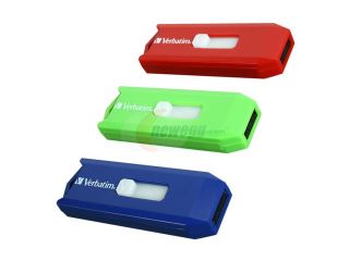 Verbatim Store 'n' Go 6GB (2GB x 3) USB 2.0 Flash Drive   3pk of Assorted Colors Model 96981