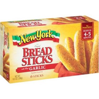New York Brand Bread Sticks with Real Garlic, 6 count, 10.5 oz