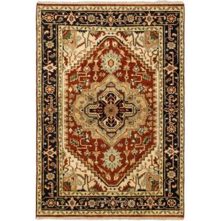 Serapi Heritage Hand Knotted Dark Copper Area Rug by Ecarpet Gallery