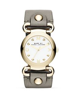 MARC BY MARC JACOBS Mini Molly Gravel Gray Leather Strap Watch, 30mm
