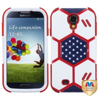 INSTEN White/ Red Goalkeeper Hybrid Phone Case Cover for Samsung