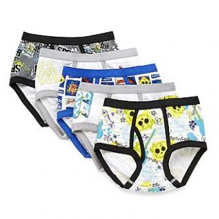 Sponge Bob Boy’s Underwear 5pk Brief SpongeBob White/Yellow   Kids