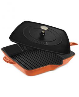 Staub Enameled Cast Iron 12 Square Grill Pan & Press Set   Cookware