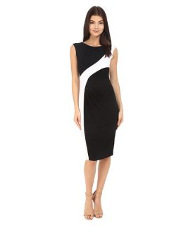 Calvin Klein Color Block Cap Sleeve Dress CD6A1V8U Black/White