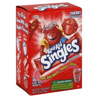 Kool Aid Singles Soft Drink Mix, Cherry, 16   0.27 oz (7.83 g) packets