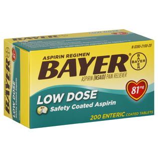 Bayer  Aspirin Regimen, Low Dose, 81 mg, Enteric Coated Tablets, 200