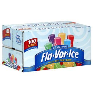 Fla vor ice Pops, Freeze & Serve, Giant, 6 Fruity Flavors, 100   1.5