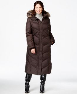 London Fog Plus Size Faux Fur Hood Down Puffer Coat   Coats   Women