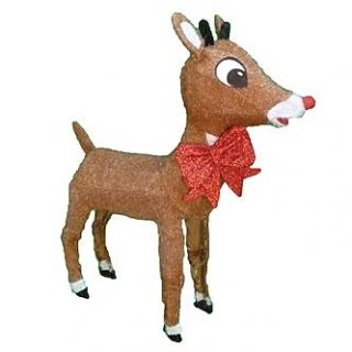 Lightup Rudolph With Red Bow Christmas Decoration Celebrate at 