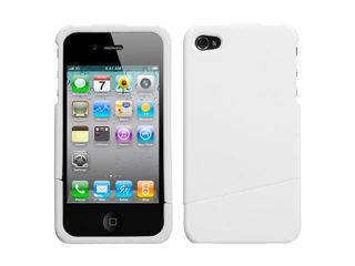 MYBAT Solid Ivory White Slash Phone Protector Cover for APPLE iPhone 4S/4