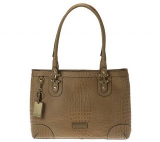 Etienne Aigner Croco Embossed Leather Tiffany Tote —