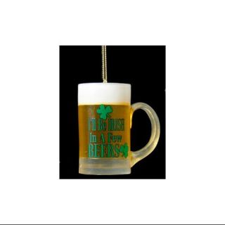 2.5" Luck of The Irish "I'll Be Irish In a Few Beers" Beer Mug Christmas Ornament