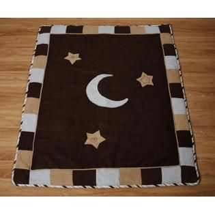 GEENNY  Blue Brown Moon & Star 13PCS Crib Bedding Set