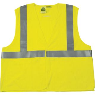 Ergodyne GloWear Fire-Resistant Modacrylic Safety Vest — 4XL/5XL, Class 2, Lime, Model# 8260FRHL  Safety Vests