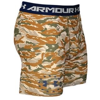 Under Armour Freedom Compression Shorts   Mens   Training   Clothing   Midnight Navy/Taxi
