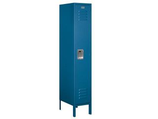 Salsbury 62158BL U Standard Metal Locker   Double Tier   1 Wide   5 Feet High   18 Inches Deep   Blue   Unassembled