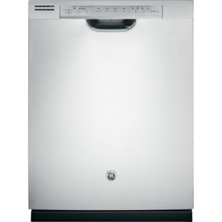 GE Stainless Steel Interior Dishwasher With Front Controls   17329793