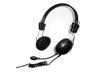 Cyber Acoustics AC 202B 3.5mm Connector Circumaural Speech Recognition Stereo Headset & Boom Mic