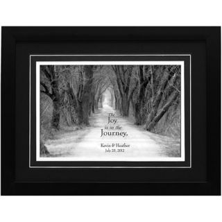 Personalized Joy is in the Journey Wedding Framed Print, 14x18