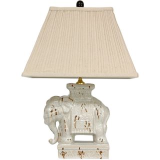 Ivory Ceramic Elephant Lamp (China)   13966659  