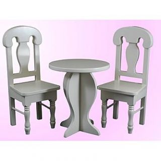 The Queens Treasures Cafe Table & Chair Set for 18 Dolls & American